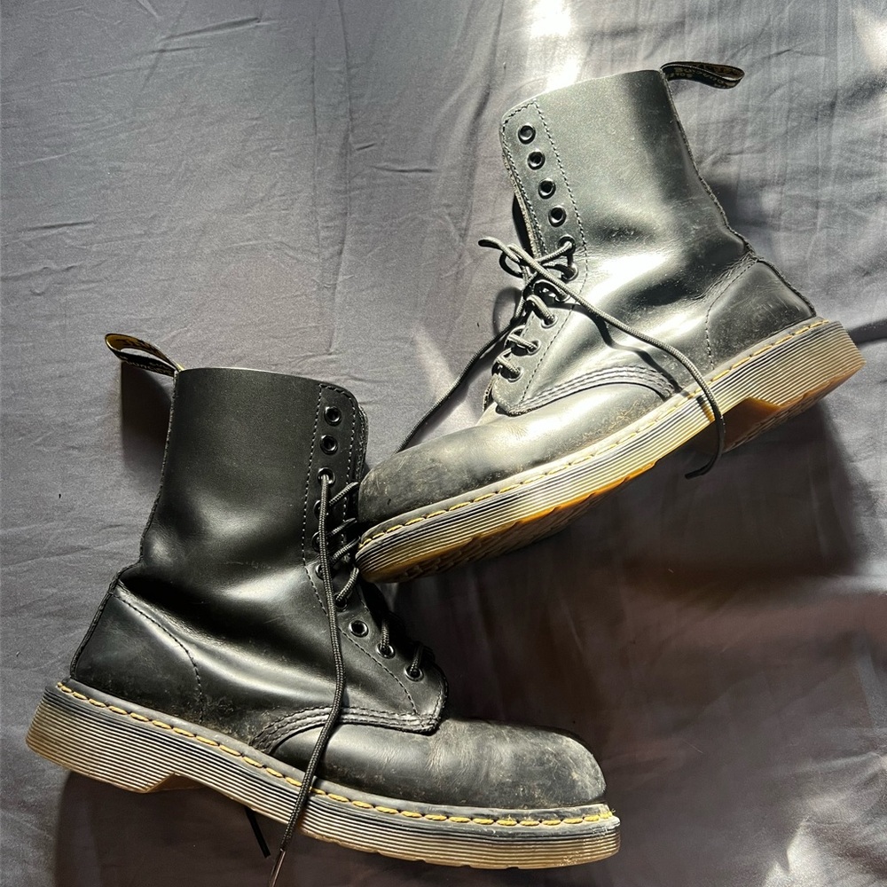 Black Leather Doc Martin Boots